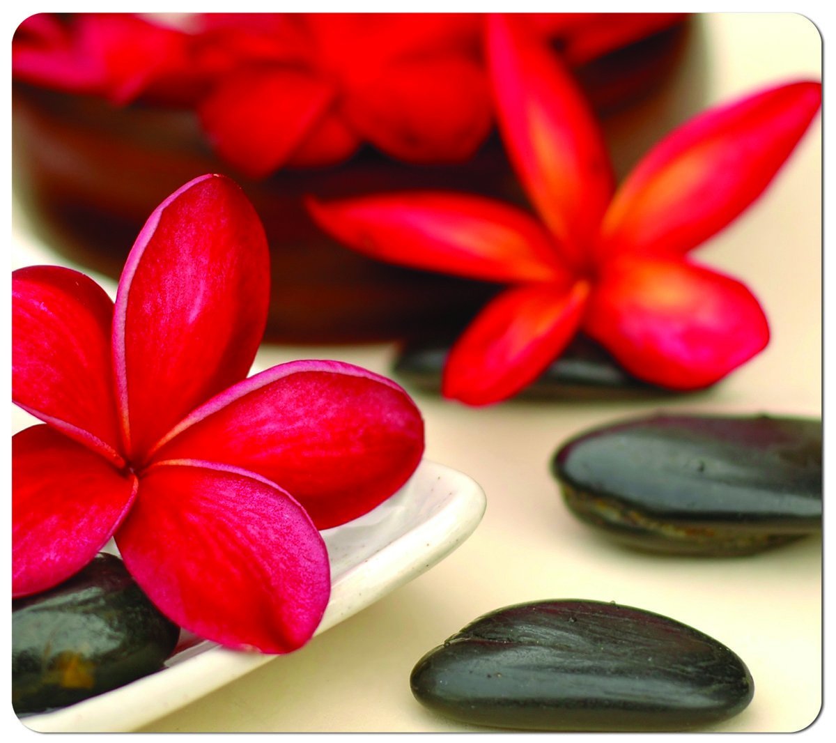 Fellowes Recycled Mouse Mat – Non-Slip Rubber Base – Easy to Clean Mouse Pad – Made from Recycled Materials – Optical & Laser Mouse Compatible – 228 x 203 x 2mm – Spa Flowers