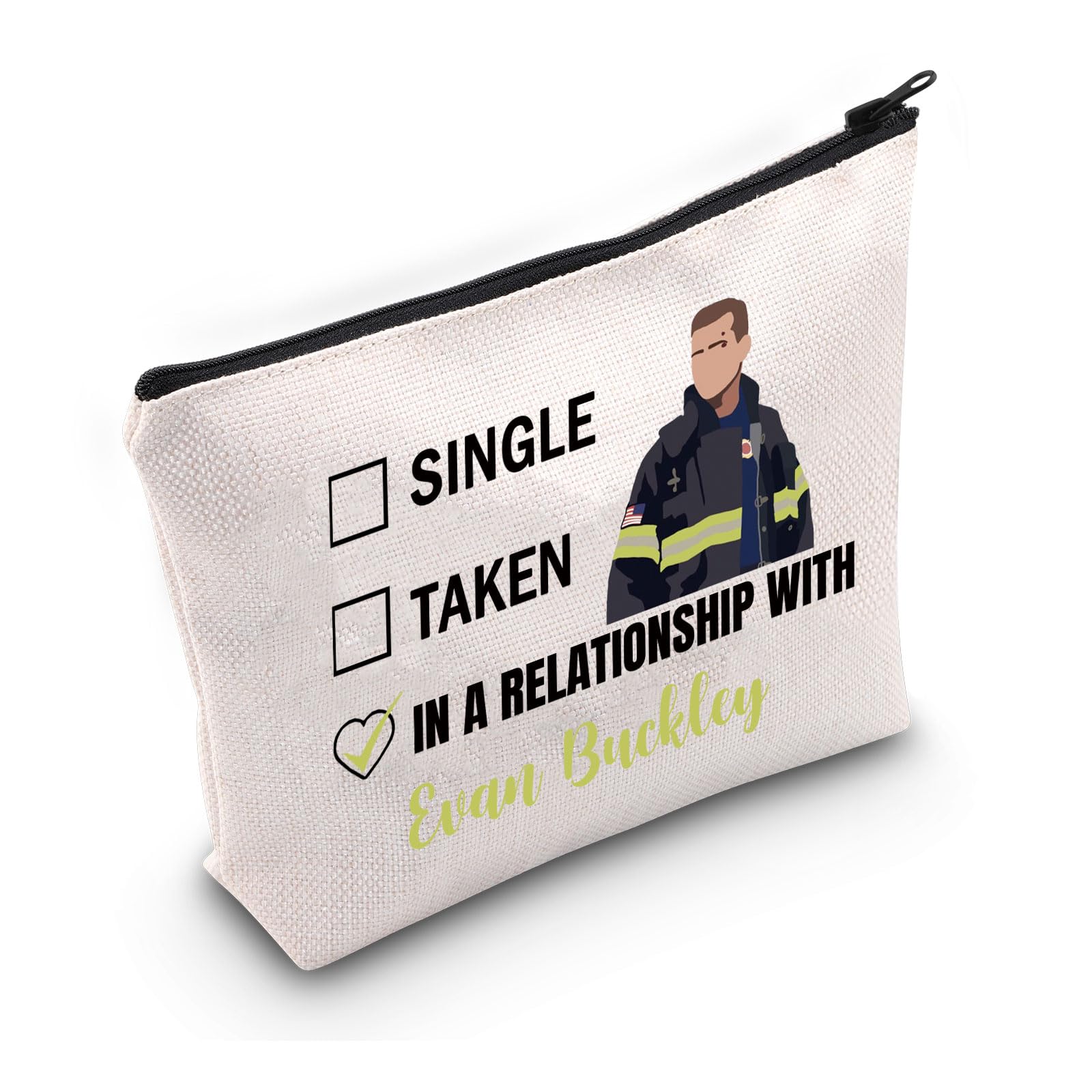 PYOUL Nine Eleven TV Show Inspired Gift Mentally Dating Evan B Makeup Bag Evan B Cosmetic Bag TV Show Merch (Dating Evan B Bag)