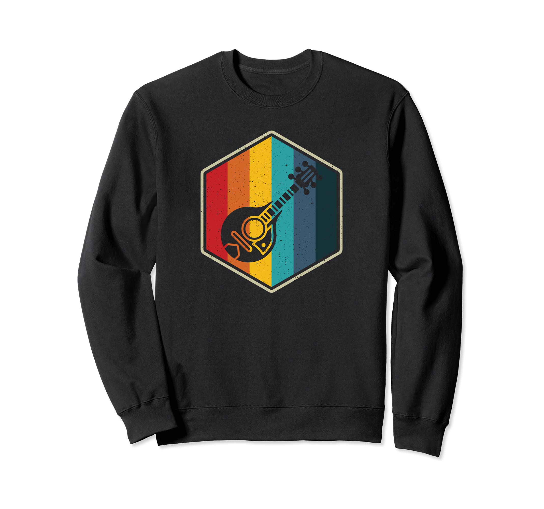 Mandolin retro hexagon vintage mandolin player Sweatshirt
