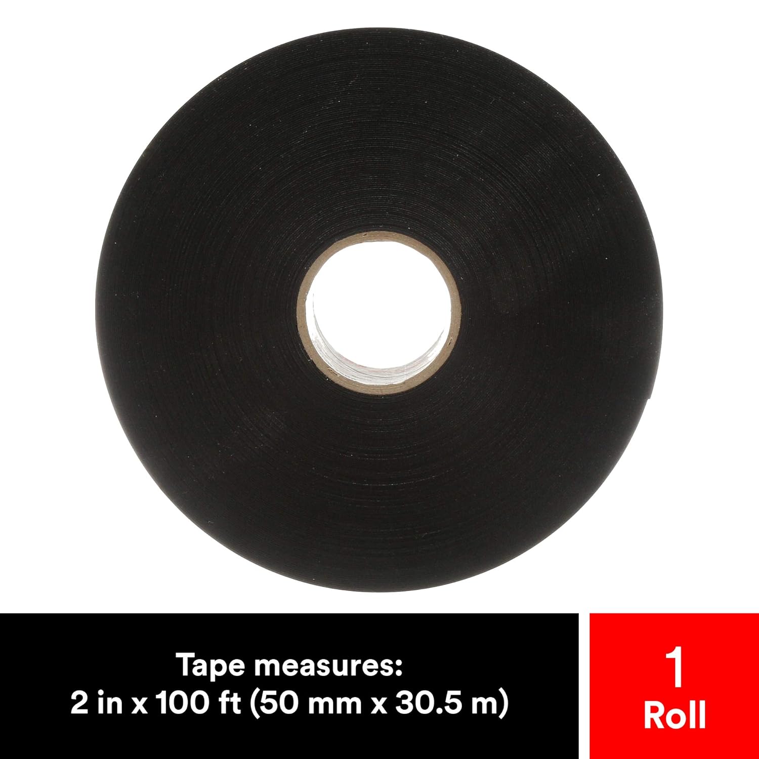 3M Scotchrap Vinyl Corrosion Protection Tape 51, Unprinted, 2 in x 100 ft, Black