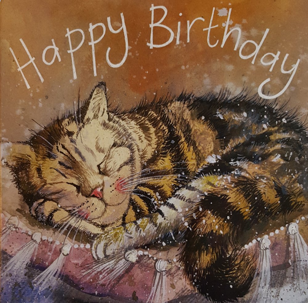ALEX CLARK Sleep Tight Cat Birthday Card