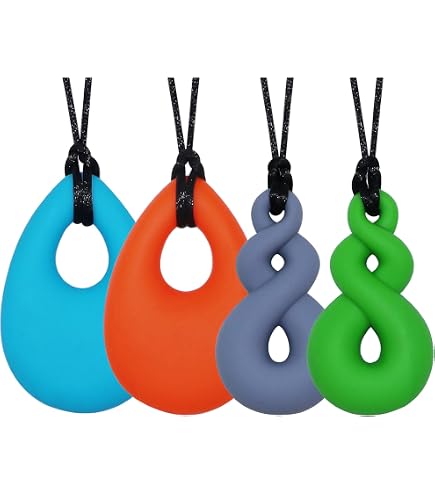 Collier Sensoriel à Mâcher Pour Adultes Et Enfants - Jouet Thérapie Orale Autisme TDAH SPD PICA - Silicone Alimentaire Jouet Oral PICA