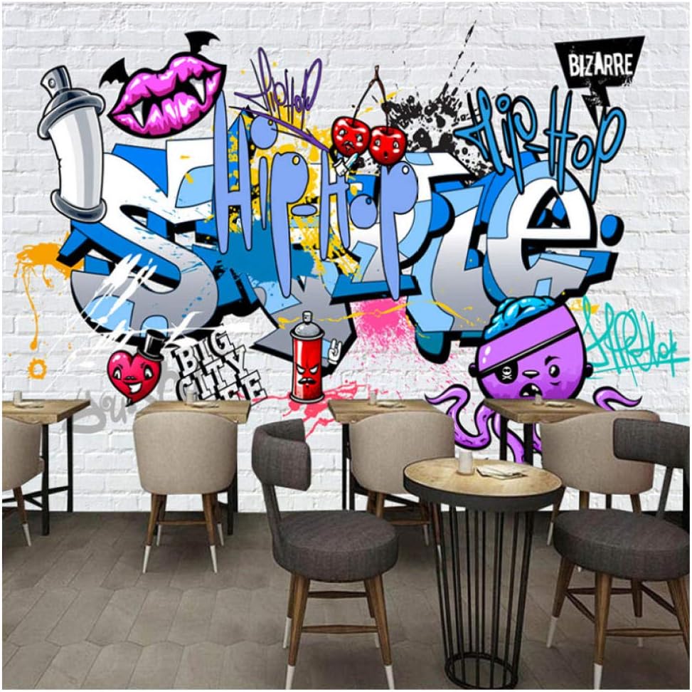 Papel pintado mural 3D personalizado Arte callejero Graffiti Dibujos