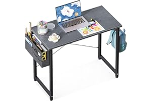 ODK 32 inch Small Computer Desk Study Table for Small Spaces Home Office Student Laptop PC Writing Desks with Storage Bag Hea