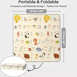 Hibtn Baby Play Mat Foldable Reversible 127x127cm Waterproof Foam Non Toxic view 5