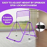 Finger Ten Gymnastic Bar with Ring Purple Foldable Adjustable 4 Heights view 3
