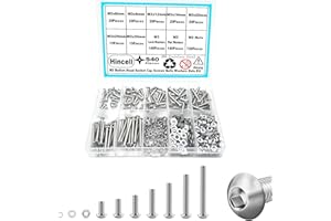 M3 Screw Kit,Hincell 540pcs M3 Button Head Socket Cap Screws Bolts Washers Nuts Kit,304 Stainless Steel(M3 x 6mm /8mm /12mm /16mm /20mm /25mm /30mm)