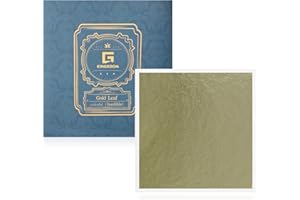 KINGBOOM G KINGBOOM 12 Color Gold Leaf Sheets - Champagne Silver, Pack of 100, 3.15in for Crafting, DIY Projects, Painting and Decoration.