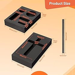 3 Pieces Graphite Ingot Molds, 5-in-1 Graphite