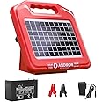 ANDMON S600 Solar Electric Fence Charger - 35 Mile Range, 0.65 Joules Powerful Solar Fence Charger, Ideal for Livestock and Garden Protection