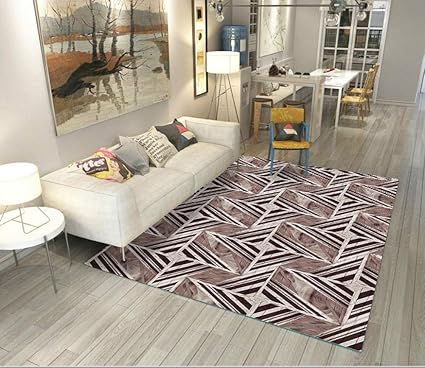 YQZS Home Teppich Kurzflor Modern Trendig Teppich Geometrische Feste