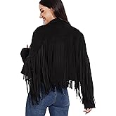 Fahsyee Fringe Leather Jacket Women, Western Cowgirl Outfits for Women Country Concert Wear Suede Cropped Coat S-XXL