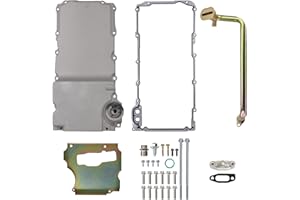 GESEXI 302-1 LS Swap Retrofit Aluminum Oil Pan Kit Compatible with 1955-1987 GM Muscle Classic Car Truck LS1 LS6 LS2 LS3 LS6 LSX 4.8L, 5.3L, 5.7L, 6.0L, 6.2L Engines
