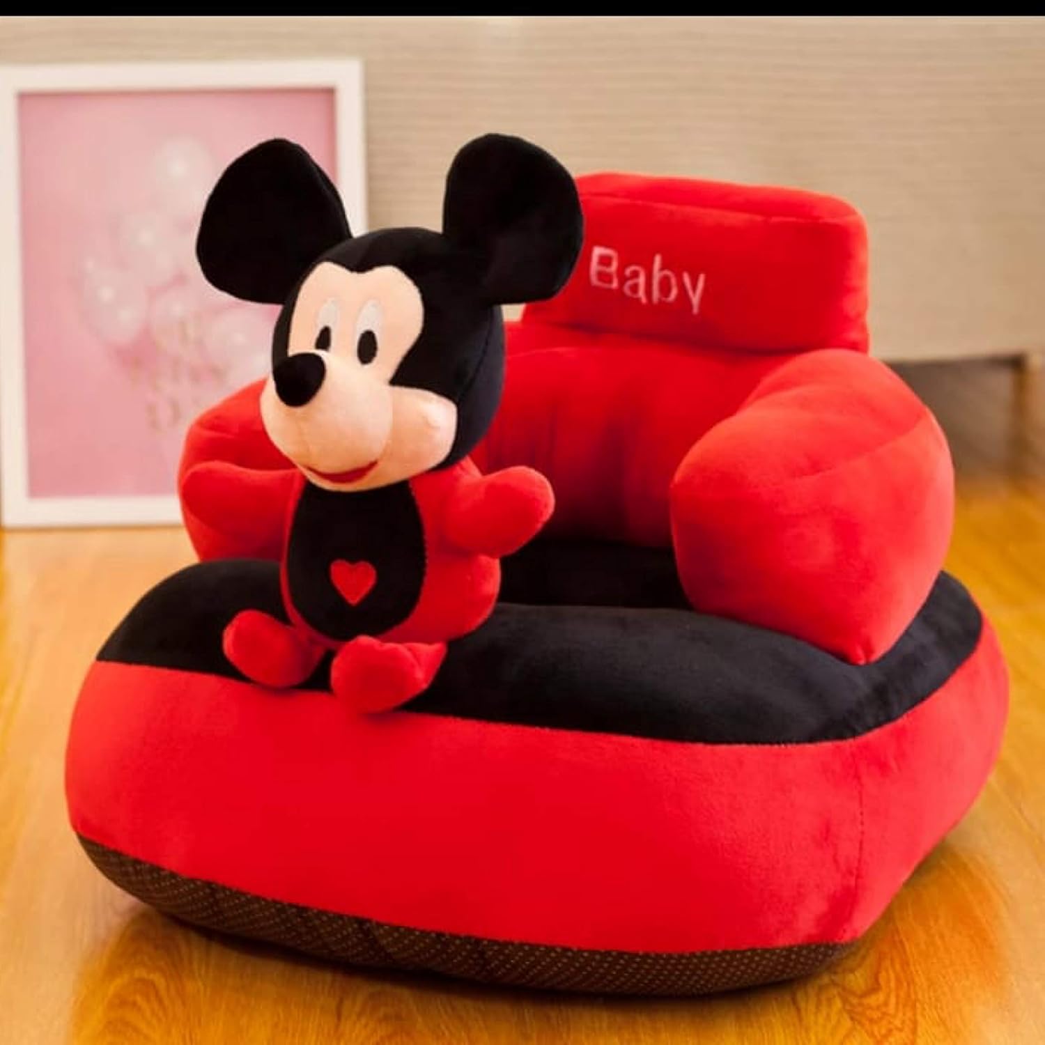 Homescape Baby Soft Plush Cushion Baby Sofa Seat Or Rocking Chair For Kids Use For Baby 0 To 2 Years