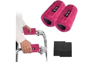 SPRING SEAON Walker Hand Pads Fluffy Walker Handle Cushions Non-Slip Universal Walker Grips Padded Hand Covers Soft Pads for 