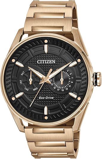 Citizen Reloj de hombre eco-drive correa y caja de acero dorado BU4023-54E