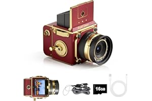 EJXHKNF Retro Digital Camera - Vintage Mini Point and Shoot 4K FHD Video 64MP Autofocus Vlogging Camera, Compact & Portable S