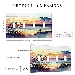 Wpshijia Light Switch Cover Sunset Beach Abstract