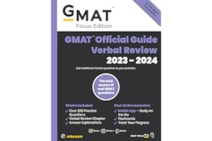 GMAT Official Guide Verbal Review 2023-2024, Focus Edition: Includes Book + Online Question Bank + Digital Flashcards + Mobil