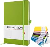 Lefute Grass Green A5 Notebook 200 Pages 80 GSM Hardback with Lined Pages view 1