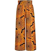 Flaishyardaw Wide Leg Trouser Pants for Women Plus Size Yoga Pants High Waist Casual Lounge Pant