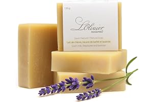 4 Bars Goat's Milk Soap - With Shea Butter and Lavender - All Natural Bar Soap - Handmade Soap - Made in Canada