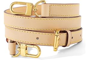 BEUDW Vachetta Leather Adjustable Crossbody Strap for Leather Shoulder Strap Belt Replacement Suitable for L V Handbags