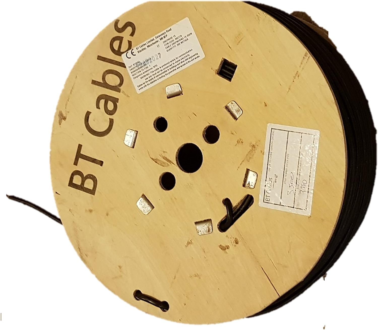 BT Telephone Cable Black Drop Wire REEL 350m drum Amazon.co.uk