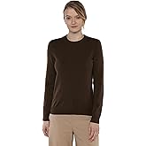 JENNIE LIU Women's 100% Pure Cashmere Crew Neck Sweater, Tight Knit Cozy Soft Hand Washable Long Sleeve Pullover