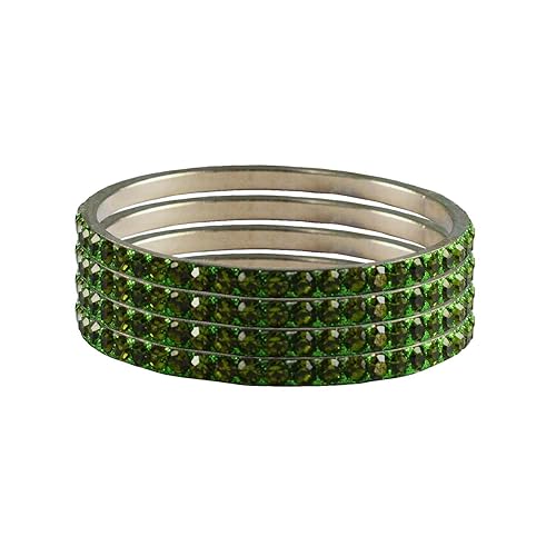 Bangle Set for Women (Green) (ban3198-2.14)