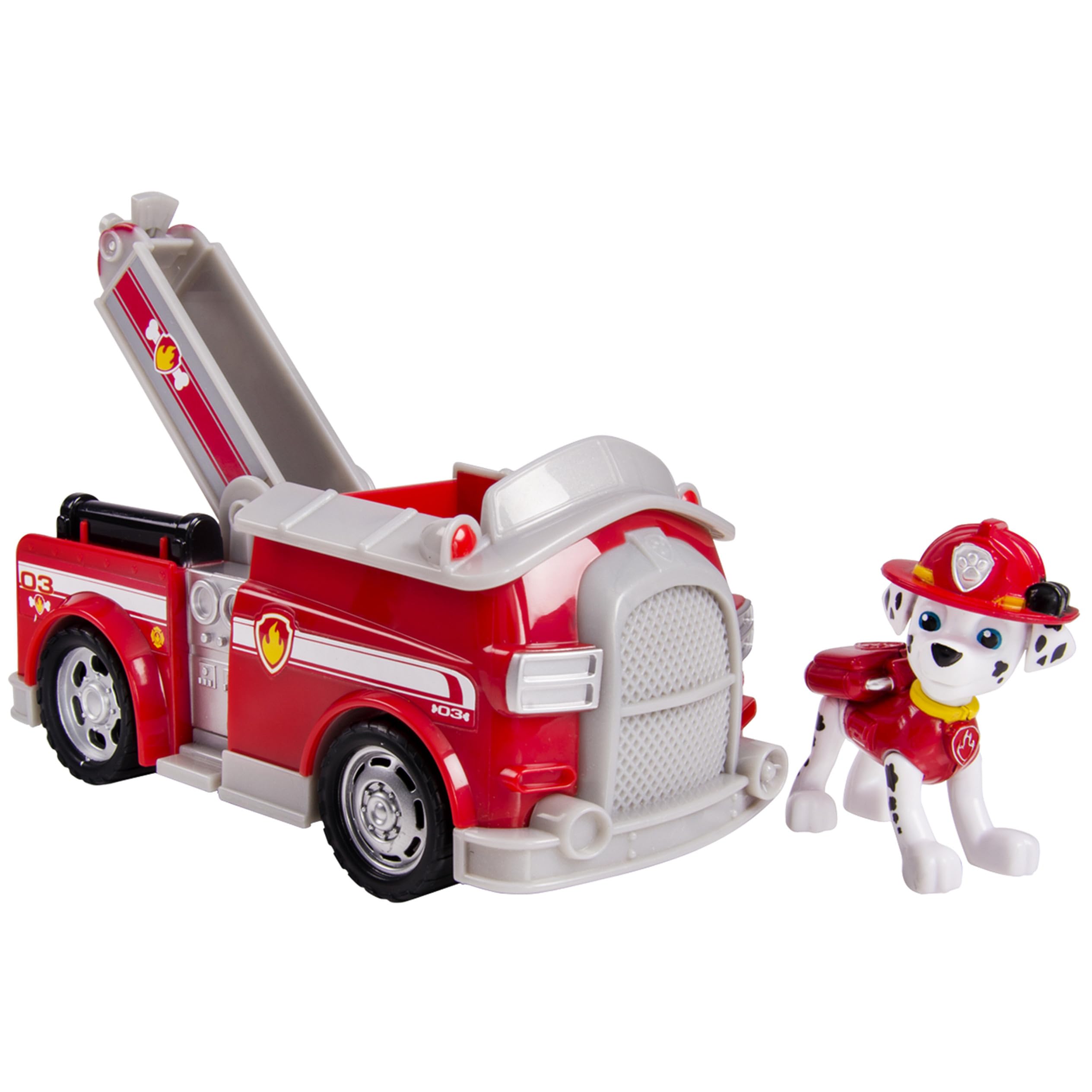 Nickelodeon Paw Patrol Toy - Marshall's Fire Fightin Truck - Marshall Figure Vehicle Playset