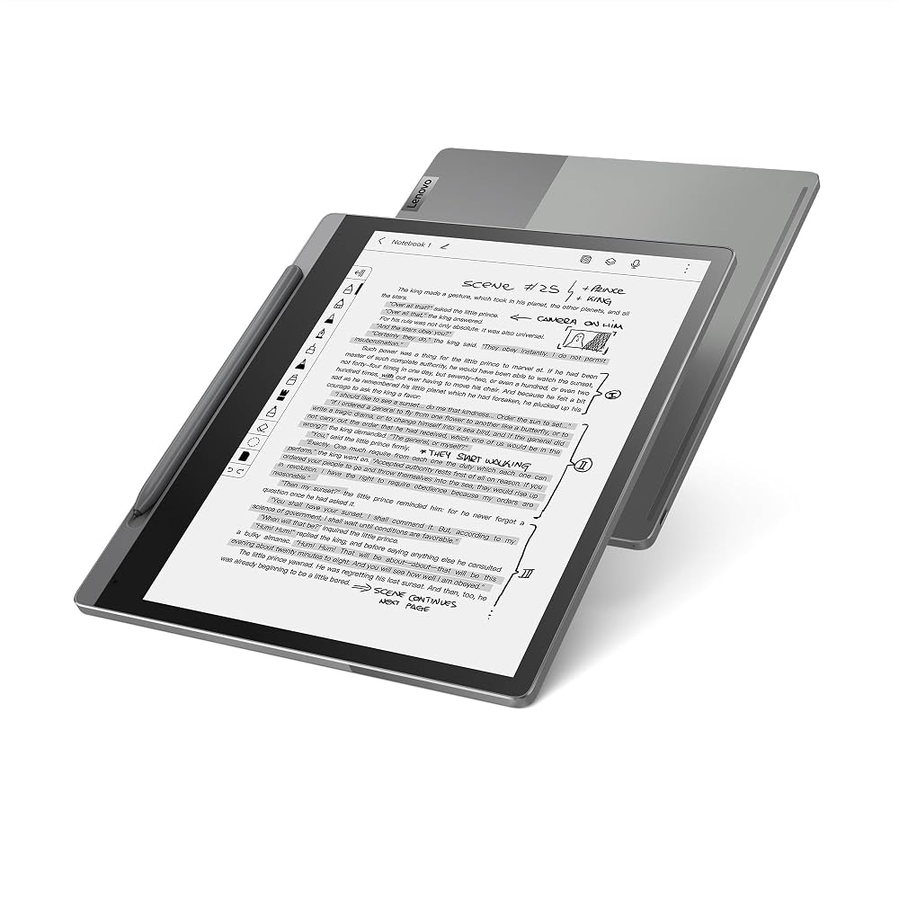 Lenovo Tab Smart Paper Android Tablet 10.1 HD 4GB RAM 64GB Storage Storm Grey