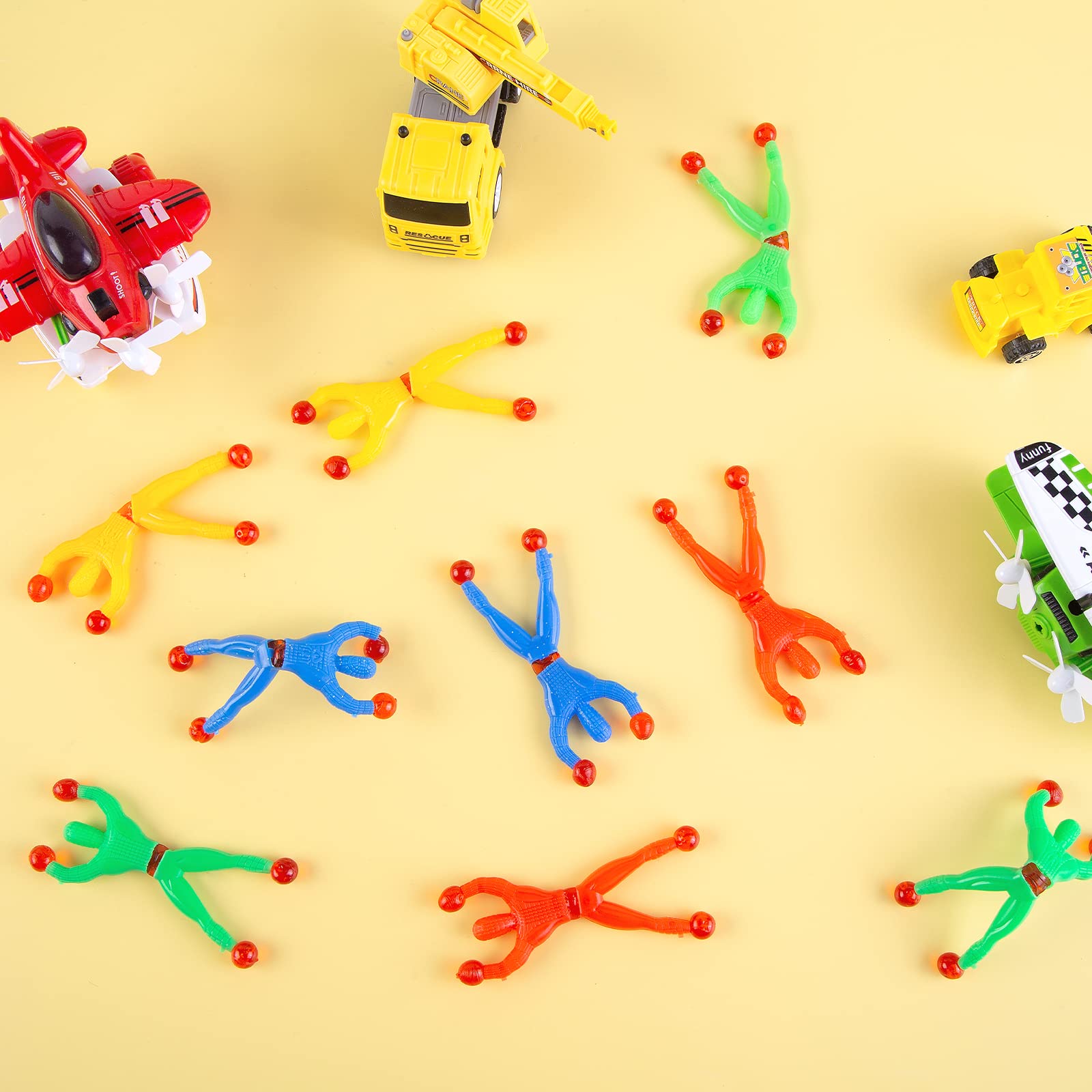 Shindel 50PCS Stretchy Wall Climbers, Climbing Man Sticky Toy Set Fun Fidget Toys, Birthday Goodie Bag Stuffers Kids Classroom School Exchange Prize