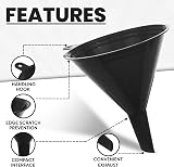 LIQVEE Funnel Set 4 Sizes 122/101/76/50mm Black Food-Grade Plastic view 4