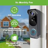 KAMEP Wireless Video Doorbell 1080P Camera Chime Night Vision IP66 Battery view 7