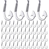 BronaGrand Fish Hooks Charms, Fishhook Pendants Charm Fish Hook Bead Charms for DIY Bracelet Necklace Keychains Jewelry Crafts Making Supplies