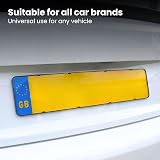 PRO Number Plate Holder 2x Black Frameless Universal UK view 3