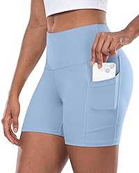 CHRLEISURE Womens Biker Yoga Shorts with