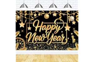 IMISHM Happy New Year Decorations 2025 New Year Banner New Year Backdrop New Year Eve Decorations New Year Party Decorations