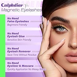 calphdiar Magnetic Eyelashes with Applicator Manga
