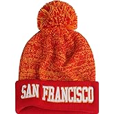 YANGUMGUAN Football Beanie Hat for Men and Women Super Soft Pompom Knit Cap Winter Skullcap Toque