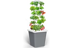 LYCereal Hydroponics Growing System, 30-Plant Indoor Tower Garden with Pump System, Plants Germination Kit, Vertical Hydroponic Tower for Gardening Lover(No Seed)