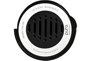 Pura & Brooklyn Candle Studio - Car Scent Refill for Pura Car Diffusers - Premium Fragrance for Smart Diffuser - Long Lasting, up to 30 Days of Scent - Sunday Morning
