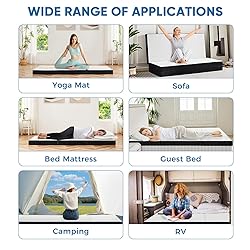 Sweetcrispy Tri-Fold Memory Foam Mattress - 3 inch