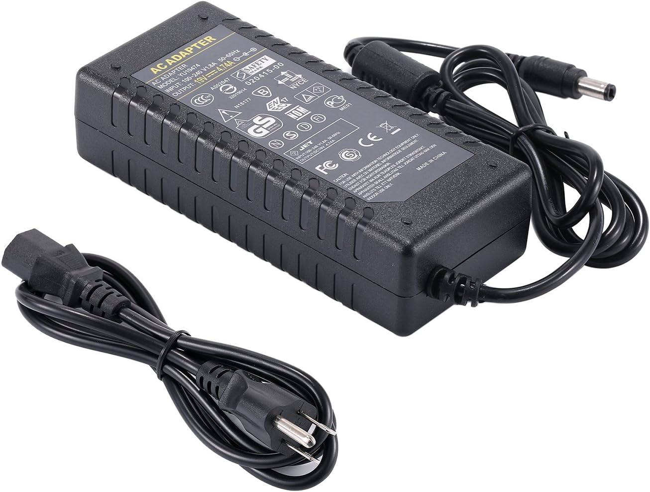 COOLM 100-240V AC to DC 19V 4.74A Power Supply Adapter, AC to DC Converter, with Power Cord