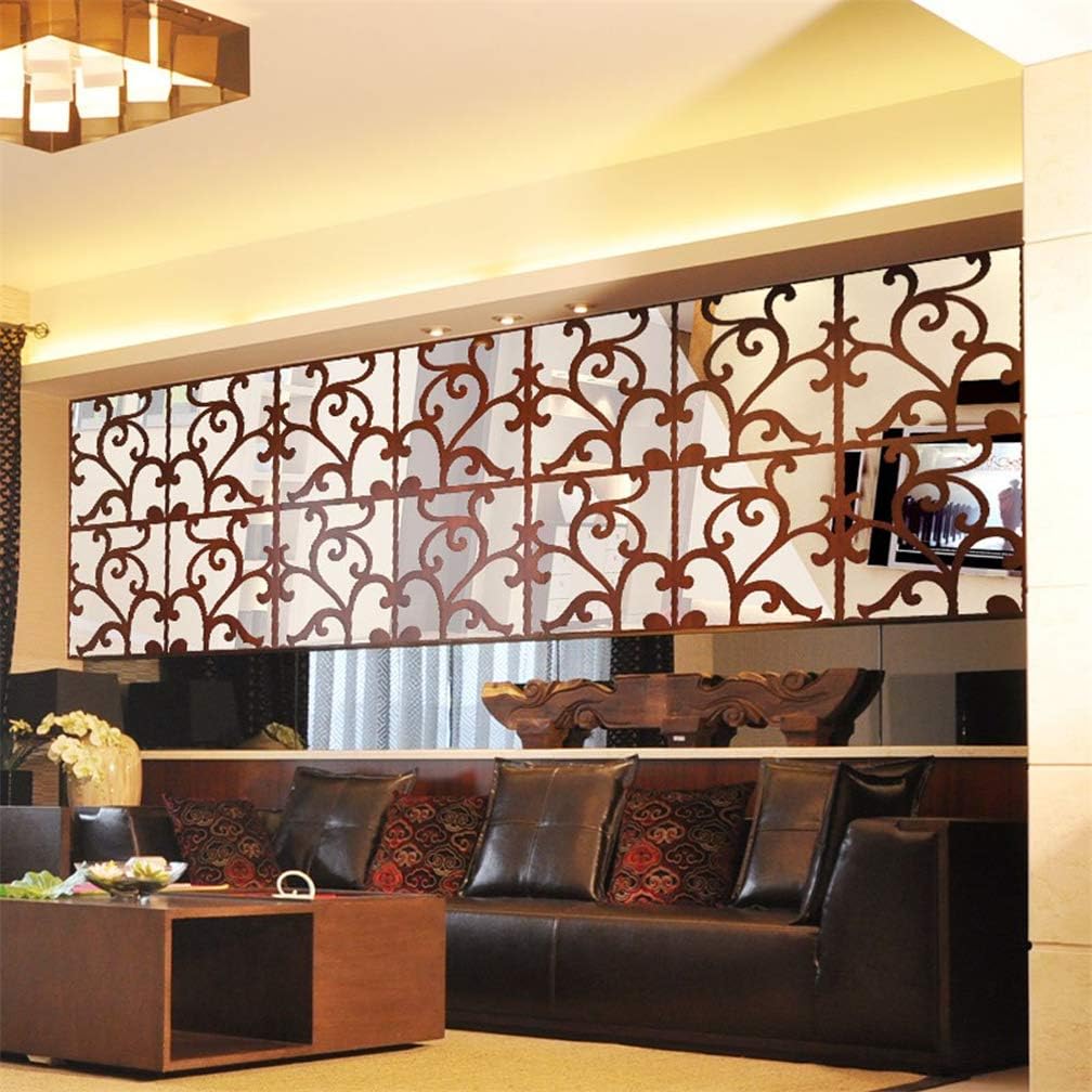 SeaNpem Acrylic Mirror Wall Sticker, 8 Pcs DIY Removable Waterproof Floral Mirror Decals - Image 4