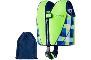 Limmys Premium Kids Swim Vest - Toddler Swim Jacket and Buoyancy Swimming Aid - Modern Design Swimming Vest for Boys, Girls and Babies - Drawstring Bag Included