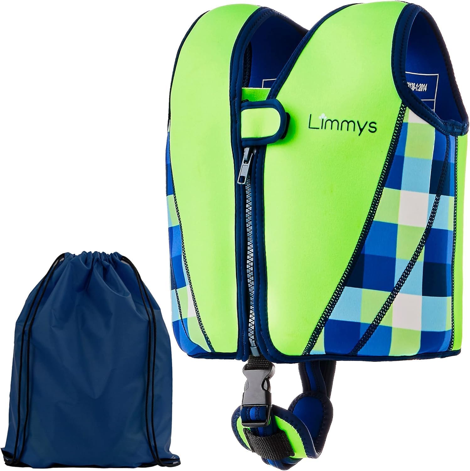 Photo 1 of Limmys Premium Kids Swim Vest - Toddler Swim Jacket and Buoyancy Swimming Aid - Modern Design Swimming Vest for Boys, Girls and Babies - with Drawstring Bag