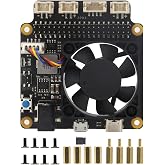Geekworm X735 V3.0 Power Management Board for Raspberry Pi 4B/3B+/3B | DC 6V-30V Width Voltage Input, Safe Shutdown, PMW Cooling Fan