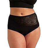 saalt Lace High Waisted Period Underwear – Leakproof, Silky Soft, Recycled Fabric, Full Coverage